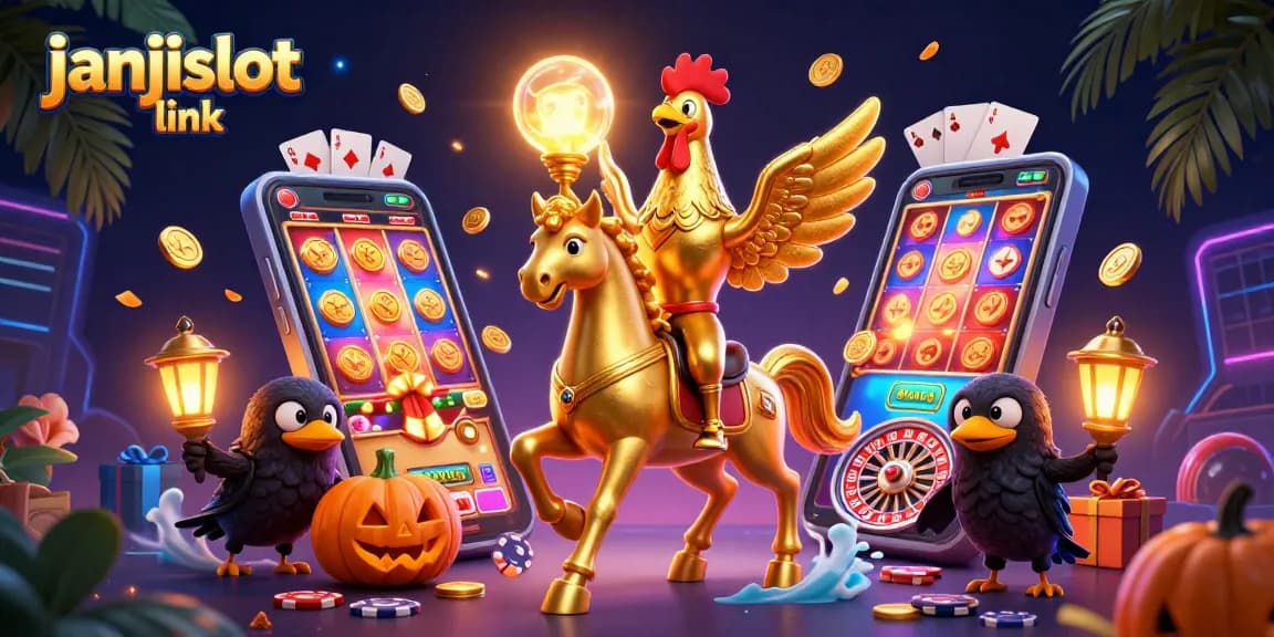 Experience thrilling gameplay with janjislot link in a vibrant casino illustration showcasing exciting digital entertainment.