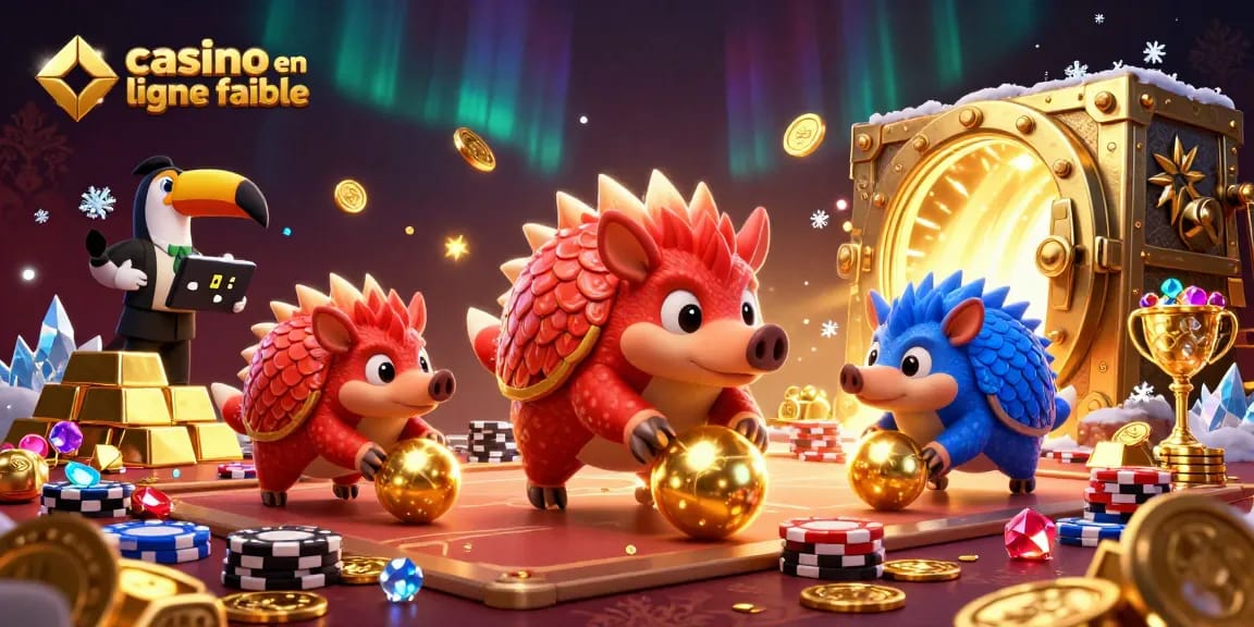 Jouez au casino en ligne fiable avec des pangolins et des jetons de poker scintillants.
