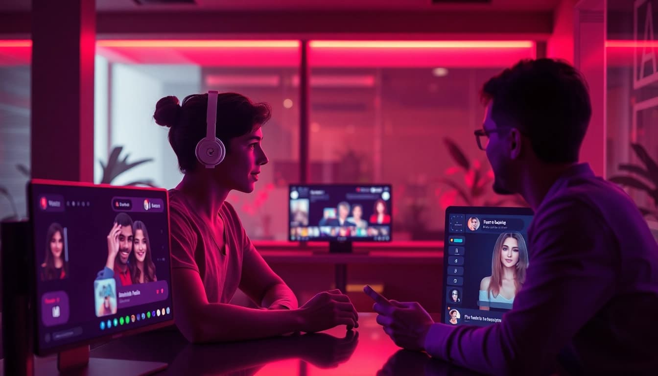 Experience vibrant interactions with sex chat ai in a warm, inviting digital setting.