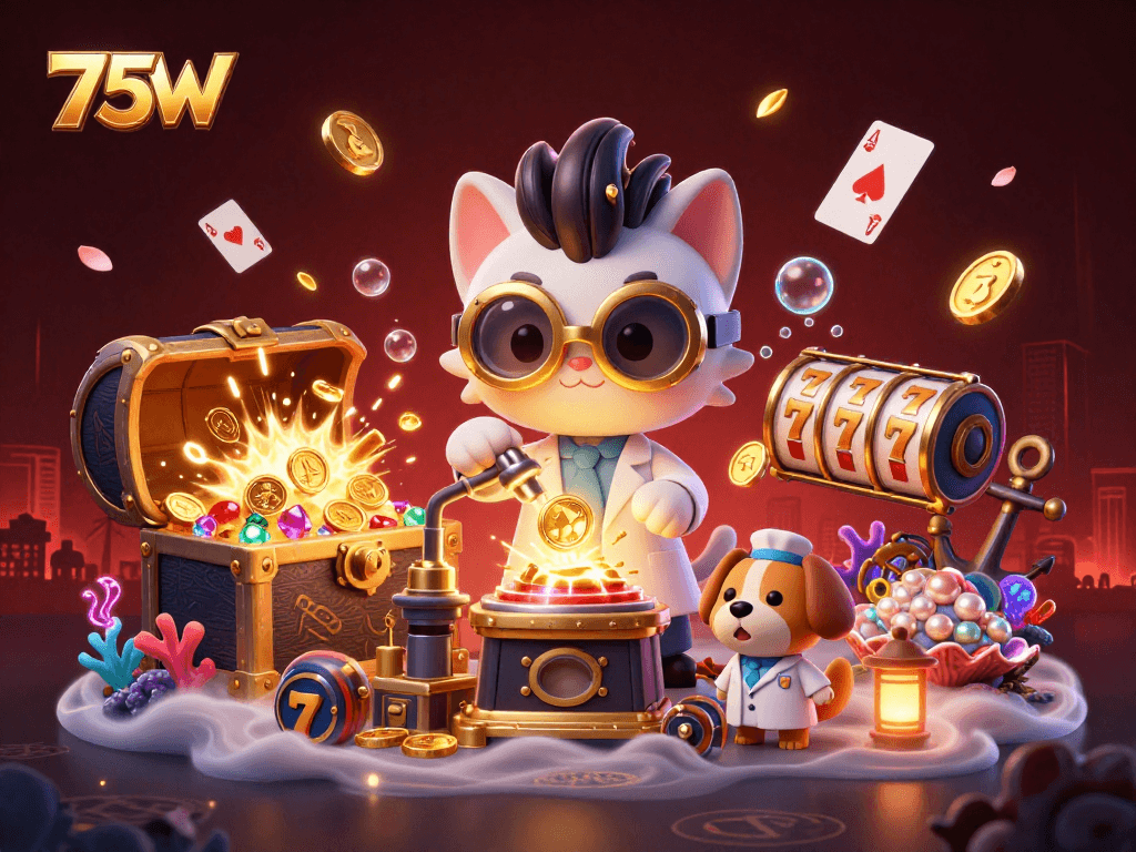 Aumente suas chances com 75W em um emocionante jogo de cassino, onde moedas de ouro estão por toda parte.