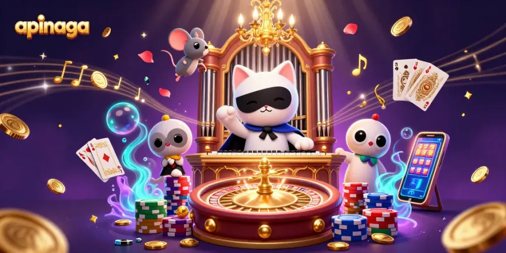 Experience thrilling gaming action at apinaga with enchanting casino elements and vibrant characters.