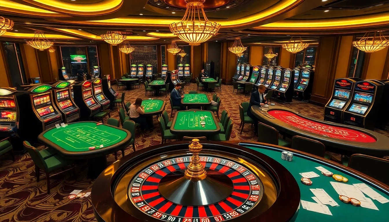Experience the luxury of nhà cái 789win with vibrant casino tables and exciting slot machines.