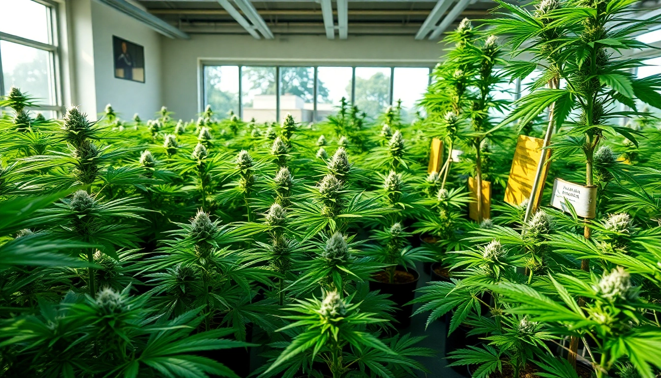 Visitez le club de marihuana Madrid avec un espace de culture de cannabis florissant et bien organisé.