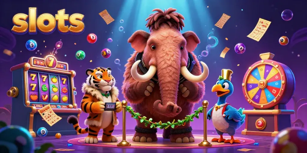 Experience thrilling slots excitement with dynamic casino characters and vibrant game elements