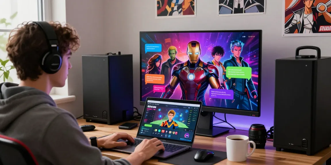 Engaging player interaction on the Status app, showcasing vibrant fandoms and character avatars.