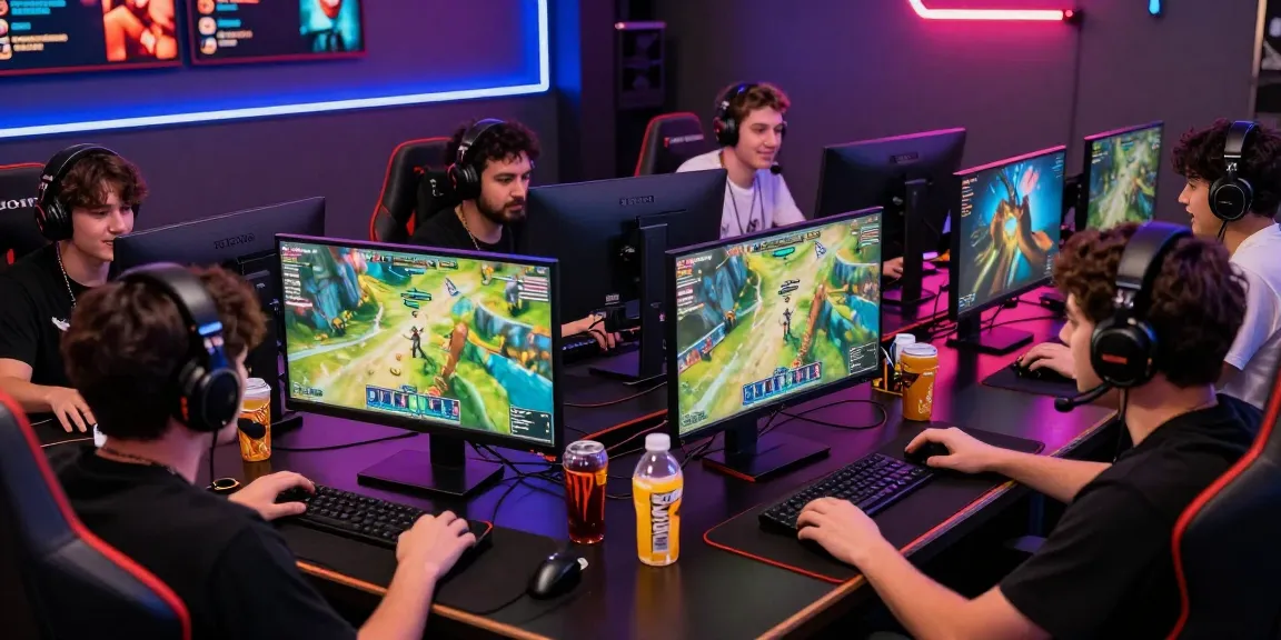 Engaged players using garuda303 login in an exciting online gaming environment, showcasing vibrant screens and competitive atmosphere.