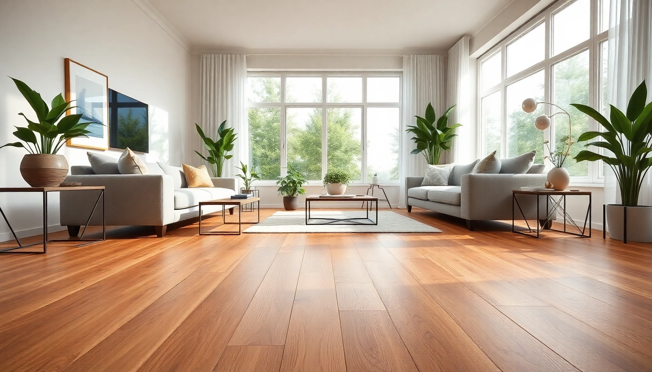 Showcasing luxury vinyl plank flooring in a stylish modern living room design.