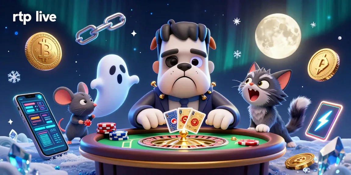 Deal cards at a live roulette table in rtp live, with a Frankenstein bulldog and ghost mouse.