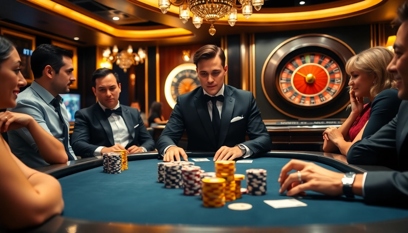 Jouer dans un casino en ligne fiable en France avec des jeux de poker et une atmosphère de casino vibrante.