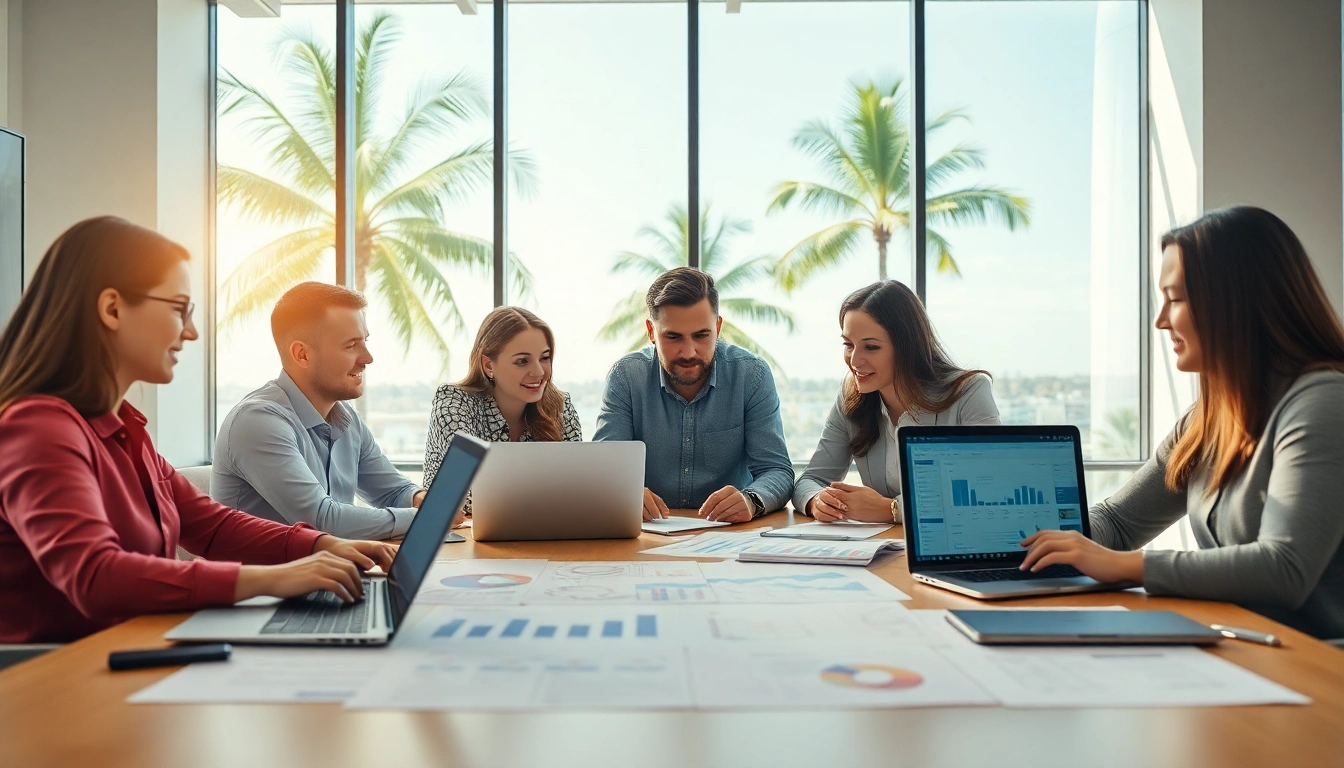 Enhance your visibility with Clearwater FL SEO strategies in a vibrant office setting.