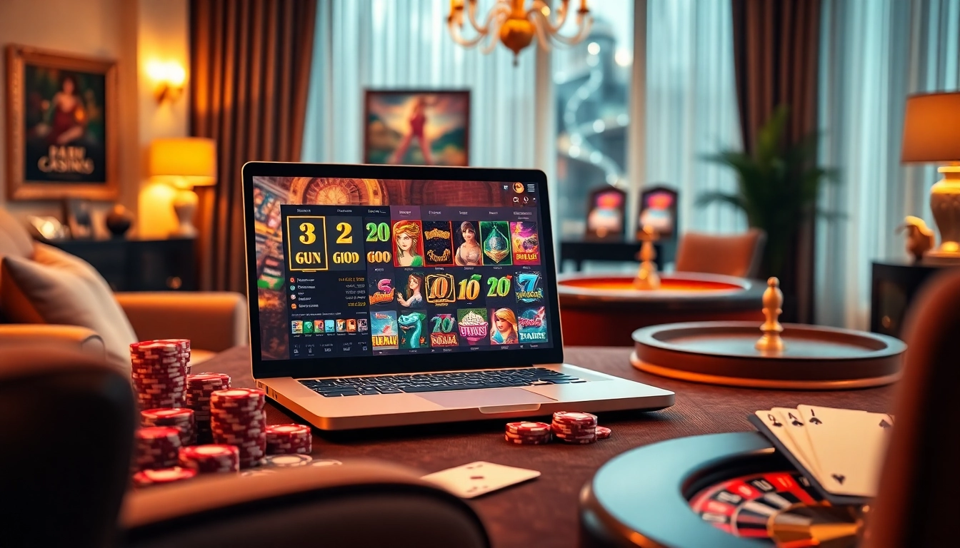 Découvrez l'excitation du casino en ligne france fiable avec un élégant espace de jeu à domicile comportant des machines à sous vibrantes et des jetons de poker.