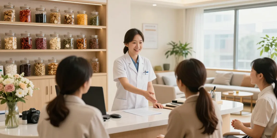 윤빛한의원 welcoming environment with staff engaging patients at 수원한의원 for holistic health.