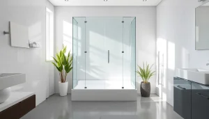 Découvrez la paroi de douche sirhona élégante avec un design moderne dans une salle de bains lumineuse.