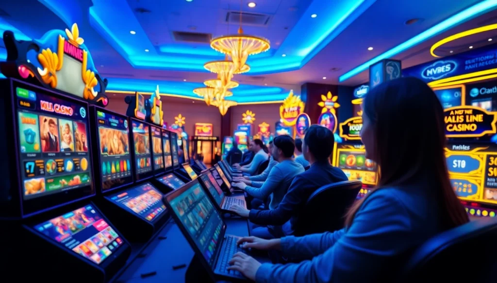 Engaging MV88 game online gaming scene with modern devices and vibrant colors.