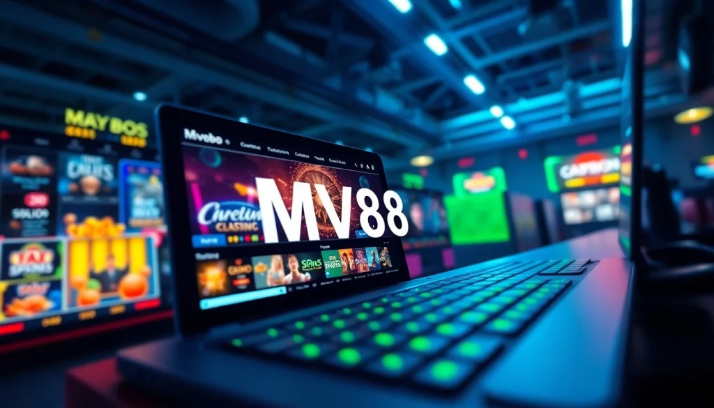 Experience the thrill of the MV88 game platform with dynamic online gaming visuals.