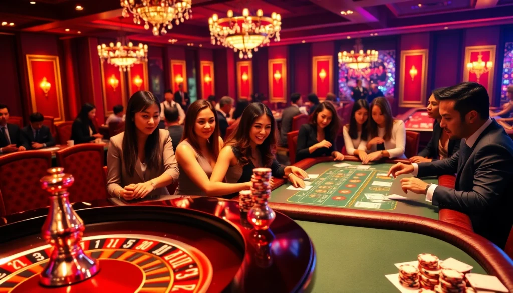 Experience the thrill of Marvelbet with a luxurious casino setting, featuring poker tables and roulette.