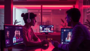 Experience vibrant interactions with sex chat ai in a warm, inviting digital setting.