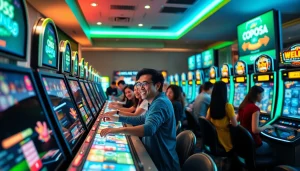 Situs kode4d gaming environment showcasing diverse players enjoying exciting slot games in a vibrant atmosphere.