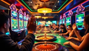 Playing exciting slot games on DRAGON222 with vibrant graphics and live players.