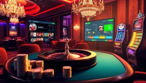 Experience thrilling action at https://thabetc.net/ with vibrant casino games, luxury decor, and exciting betting scenes.