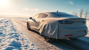 PPF winter road salt protection showcased on a vehicle amidst snow and salt for winter readiness.