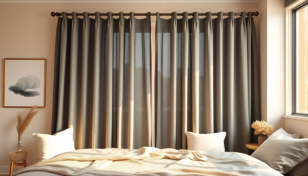 Bekijk verduisterende gordijnen die stijlvol privacy bieden in een moderne slaapkamer.