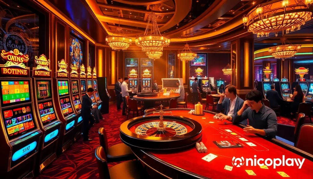 Enjoying an exciting game of poker with onicplay at a vibrant casino table.