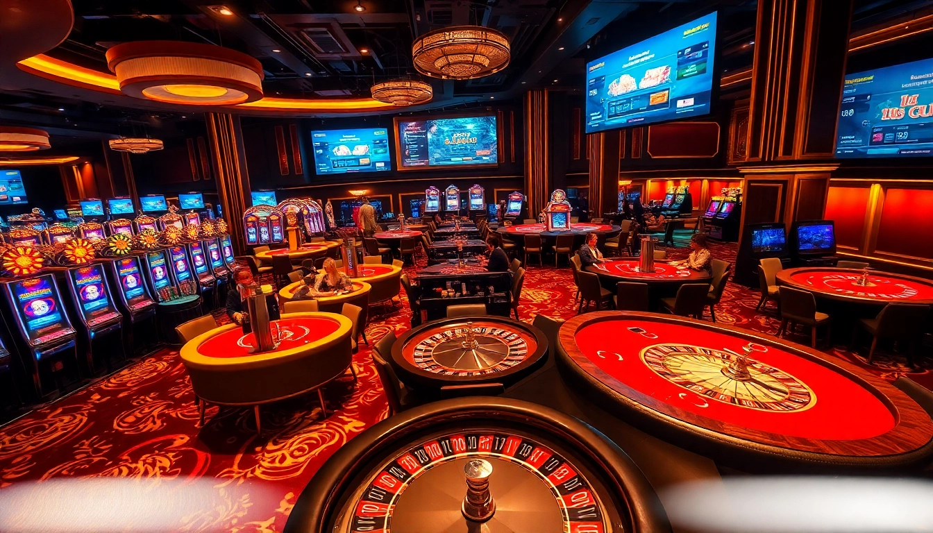 Experience the thrill of casino gaming at https://www.bdjl.org/ with a vibrant scene of roulette and poker.