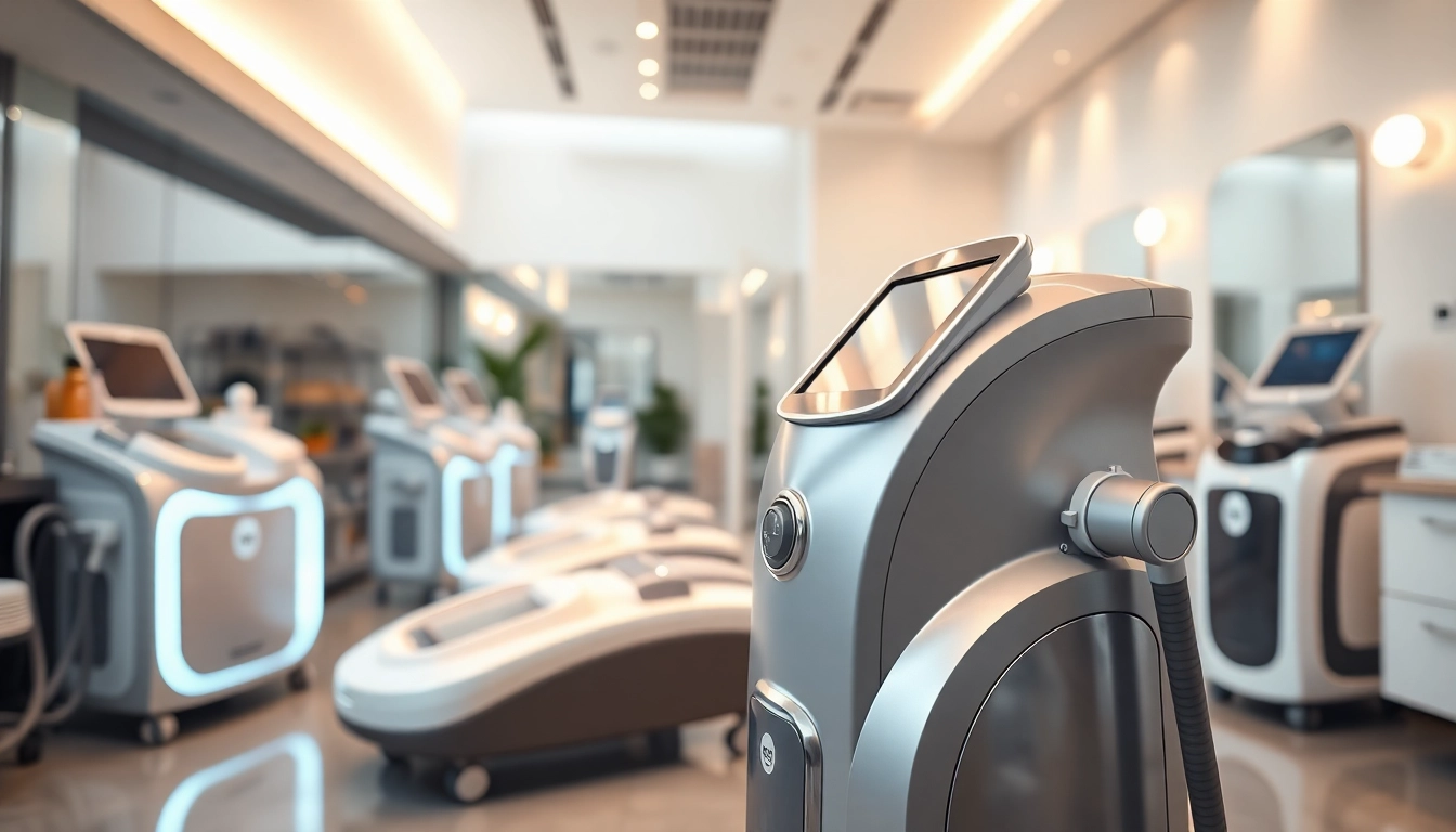 Beauty machine for body fat in a modern salon setting, highlighting advanced technology for effective body contouring.