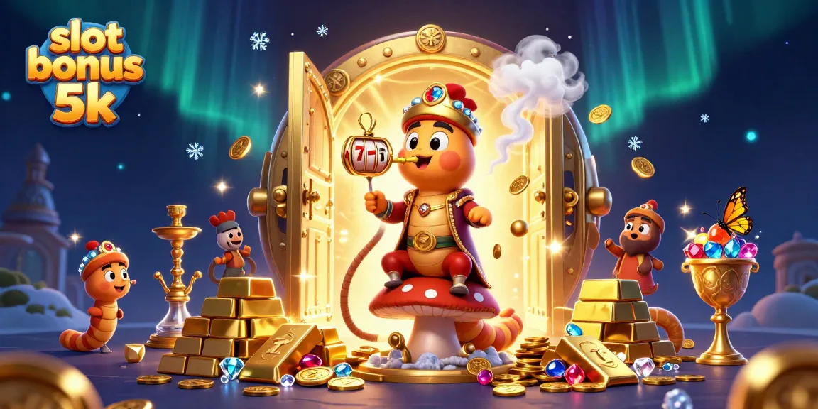 Spin the reels and win with slot bonus 5k in this vibrant casino illustration.